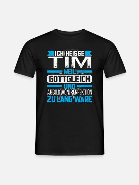 TIM - Gottgleich - Männer T-Shirt - Schwarz