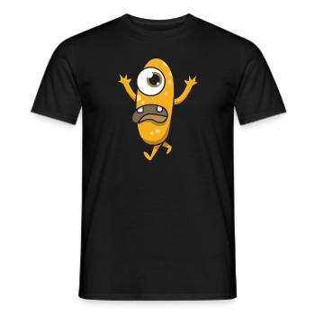 Monster cyclops gift Halloween screaming eye - Men's T-Shirt - black - Front - AI Model Male 178 light (178cm)