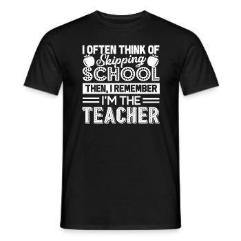 Teacher I'm The Teacher - Men's T-Shirt - black - Front - AI Model Male 178 light (178cm)