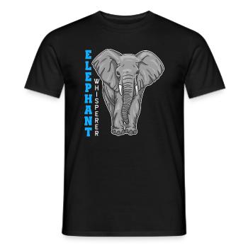 Elephant Elephant Whisperer - Men's T-Shirt - black - Front - AI Model Male 178 light (178cm)