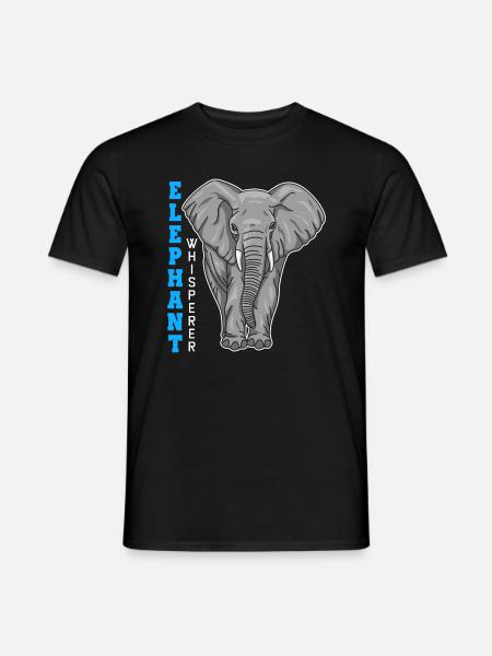 Elephant Elephant Whisperer - Men's T-Shirt - black