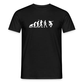 Skater Evolution Skateboard - Männer T-Shirt - Schwarz - Vorne - AI Model Male 178 light (178cm)