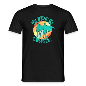 Super Cousin - T-shirt homme - noir - Devant - AI Model Male 178 light (178cm)