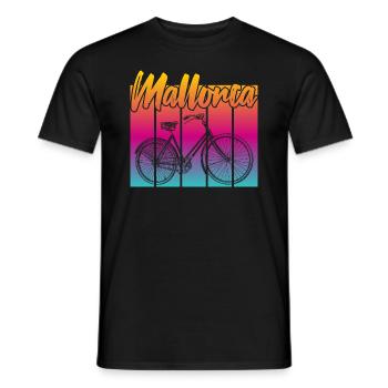 Vintage Bike Mallorca Sunset - Men's T-Shirt - black - Front - AI Model Male 178 light (178cm)