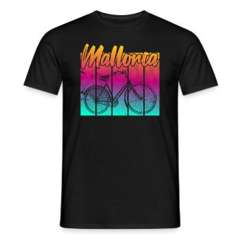Vintage Bike Mallorca Sunset - Men's T-Shirt - black - Front - AI Model Male 178 light (178cm)