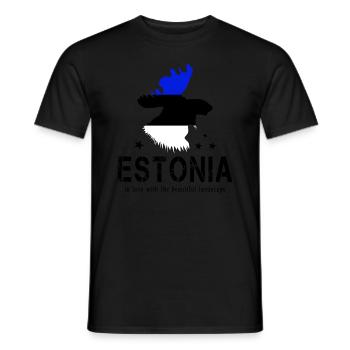 Estonia Estland Esten estnisch - Männer T-Shirt - Schwarz - Vorne - AI Model Male 178 light (178cm)