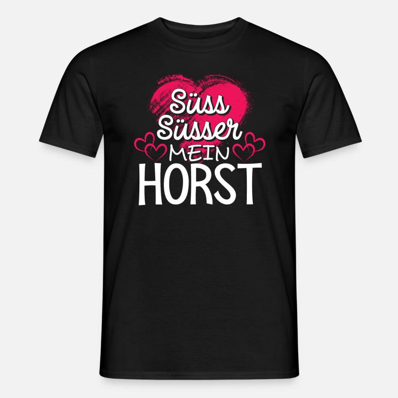 HORST - süss - Männer T-Shirt - Schwarz