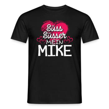 MIKE - süss - Männer T-Shirt - Schwarz - Vorne - AI Model Male 178 light (178cm)