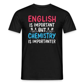 L'anglais drôle est important La chimie est - T-shirt homme - noir - Devant - AI Model Male 178 light (178cm)