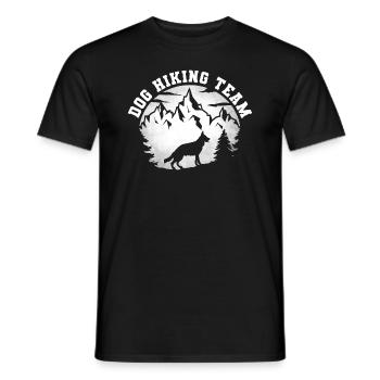 Dog Hiking Team Dogs Hiking Team Hikers Gassi - Men's T-Shirt - black - Front - AI Model Male 178 light (178cm)