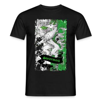 Steiermark - Männer T-Shirt - Schwarz - Vorne - AI Model Male 178 light (178cm)