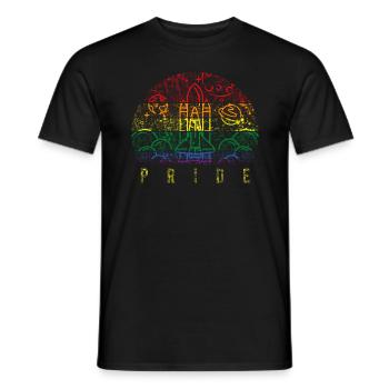 Pride LGBT - T-shirt homme - noir - Devant - AI Model Male 178 light (178cm)