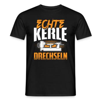 Drechsler Drechseln Drehen - Männer T-Shirt - Schwarz - Vorne - AI Model Male 178 light (178cm)