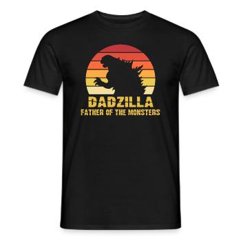 Dadzilla Meilleur papa cool mon père monstre drôle - T-shirt homme - noir - Devant - AI Model Male 178 light (178cm)