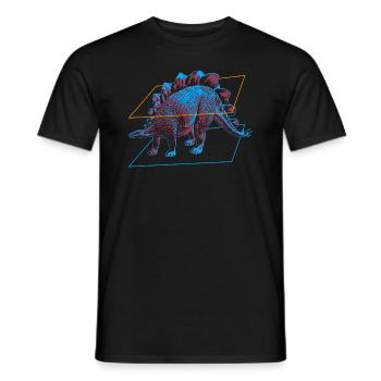 Stegosaurus Dinosaurier - Männer T-Shirt - Schwarz - Vorne - AI Model Male 178 light (178cm)
