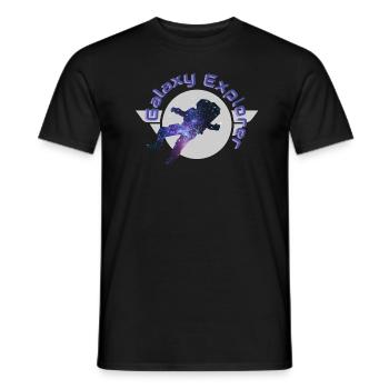 Galaxy Explorer Galaxy Space Astronaut Gift - Men's T-Shirt - black - Front - AI Model Male 178 light (178cm)