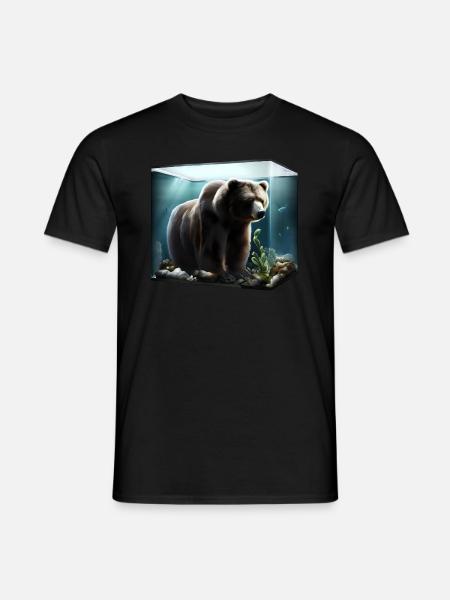 Oso en el acuario - T-shirt herr - svart