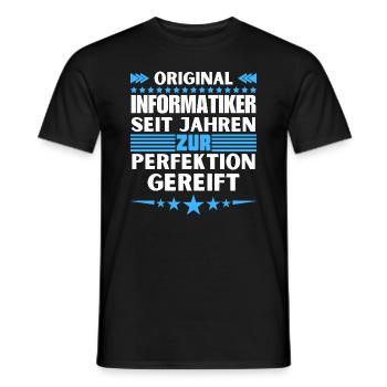 Les informaticiens ont mûri à la perfection - T-shirt homme - noir - Devant - AI Model Male 178 light (178cm)