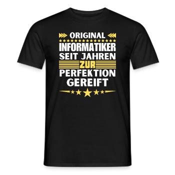 Les informaticiens ont mûri à la perfection - T-shirt homme - noir - Devant - AI Model Male 178 light (178cm)