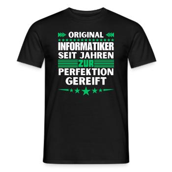 Computer scientists matured to perfection - Men's T-Shirt - black - Front - AI Model Male 178 light (178cm)