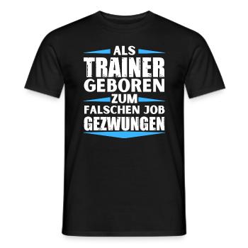Coach landed in the wrong job - Men's T-Shirt - black - Front - AI Model Male 178 light (178cm)