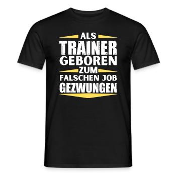 Coach landed in the wrong job - Men's T-Shirt - black - Front - AI Model Male 178 light (178cm)