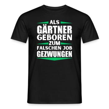 Gardener landed in the wrong job - Men's T-Shirt - black - Front - AI Model Male 178 light (178cm)