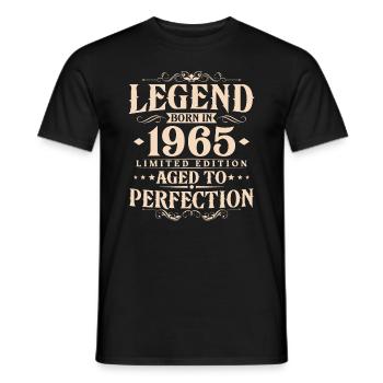 Légende Depuis 1965 Vintage Vintage Anniversaire - T-shirt homme - noir - Devant - AI Model Male 178 light (178cm)
