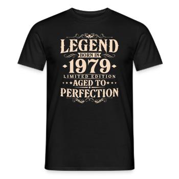 Légende 1979 Vintage Born Vintage Anniversaire - T-shirt homme - noir - Devant - AI Model Male 178 light (178cm)
