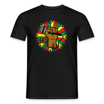 Reggae - Männer T-Shirt - Schwarz - Vorne - AI Model Male 178 light (178cm)