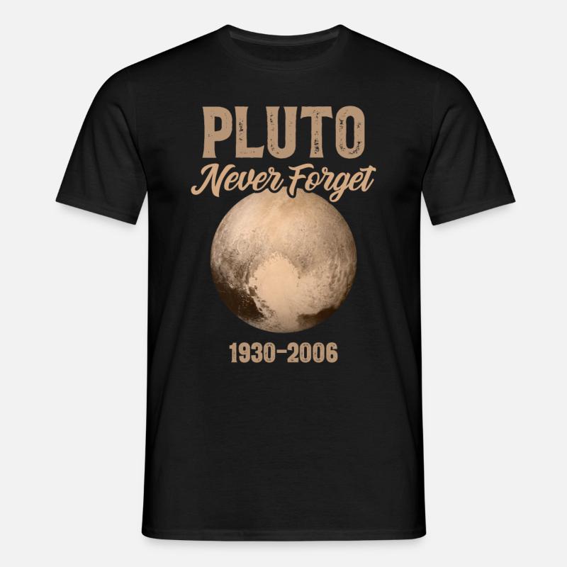 Pluto Never Forget - Männer T-Shirt - Schwarz