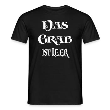 The grave is empty - Men's T-Shirt - black - Front - AI Model Male 178 light (178cm)