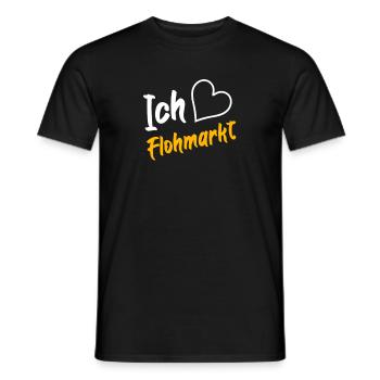J’adore le marché aux puces - T-shirt homme - noir - Devant - AI Model Male 178 light (178cm)