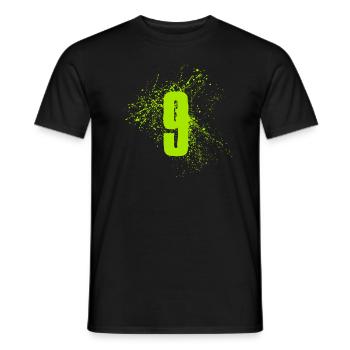 9 ans Neuf ans - T-shirt homme - noir - Devant - AI Model Male 178 light (178cm)
