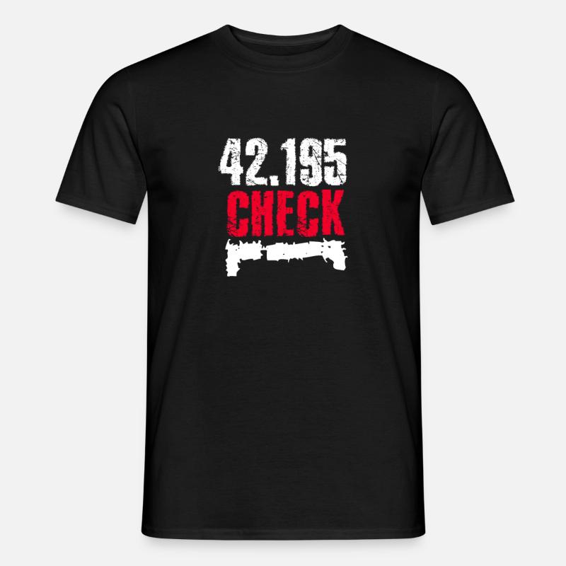42195 Marathon - Männer T-Shirt - Schwarz