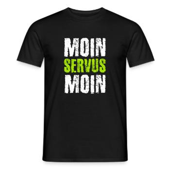 Moin Servus Moin - Men's T-Shirt - black - Front - AI Model Male 178 light (178cm)