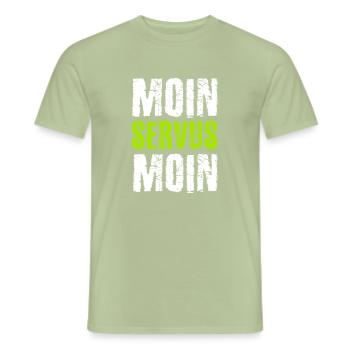Moin Servus Moin - Men's T-Shirt - sage - Front - AI Model Male 178 light (178cm)