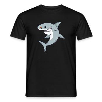 big shark cool shark lover - Men's T-Shirt - black - Front - AI Model Male 178 light (178cm)