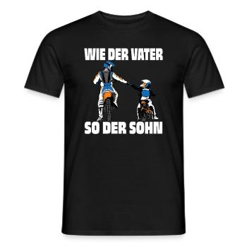 mottorad vater sohn geschenk - Männer T-Shirt - Schwarz - Vorne - AI Model Male 178 light (178cm)