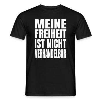 Meine Freiheit ist nicht verhandelbar - Männer T-Shirt - Schwarz - Vorne - AI Model Male 178 light (178cm)