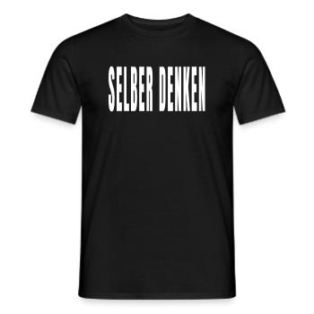 Selber denken - Männer T-Shirt - Schwarz - Vorne - AI Model Male 178 light (178cm)