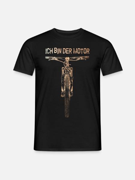 ICH BIN DER MOTOR - Kupfer Edition - Mountainbike - Männer T-Shirt - Schwarz