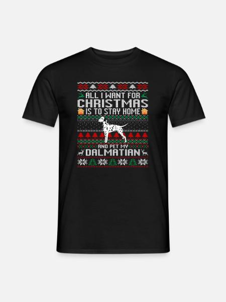 Hässlicher Weihnachtspullover Alles was ich zu Weihnachten will - Männer T-Shirt - Schwarz