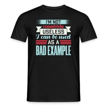 I’m Not Completely Useless Sily Joke - Men's T-Shirt - black - Front - AI Model Male 178 light (178cm)