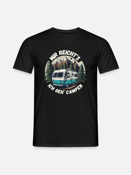 Camping Caravan Campingplatz Urlaub Auszeit Natur - Männer T-Shirt - Schwarz
