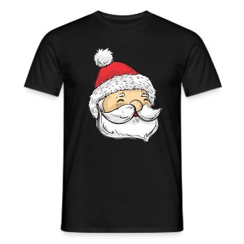 Santa Santa Claus Santa Claus Christmas - Men's T-Shirt - black - Front - AI Model Male 178 light (178cm)