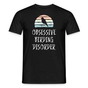 Obsessive Birding Disorder Funny Birdwatching Gift - T-shirt homme - noir - Devant - AI Model Male 178 light (178cm)