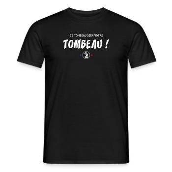 Ce tombeau sera votre tombeau ! Réplique - T-shirt homme - noir - Devant - AI Model Male 178 light (178cm)