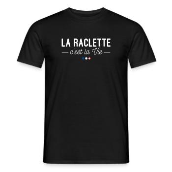 La Raclette, c'est la Vie ! - T-shirt homme - noir - Devant - AI Model Male 178 light (178cm)