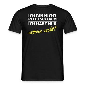 Ich bin nicht rechtsextrem - Männer T-Shirt - Schwarz - Vorne - AI Model Male 178 light (178cm)